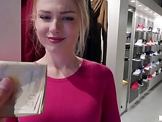 Russian sales attendant sucks learn of in the fitting room for a grand