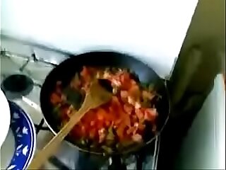 Desi bhabhi sucking while cooking 12